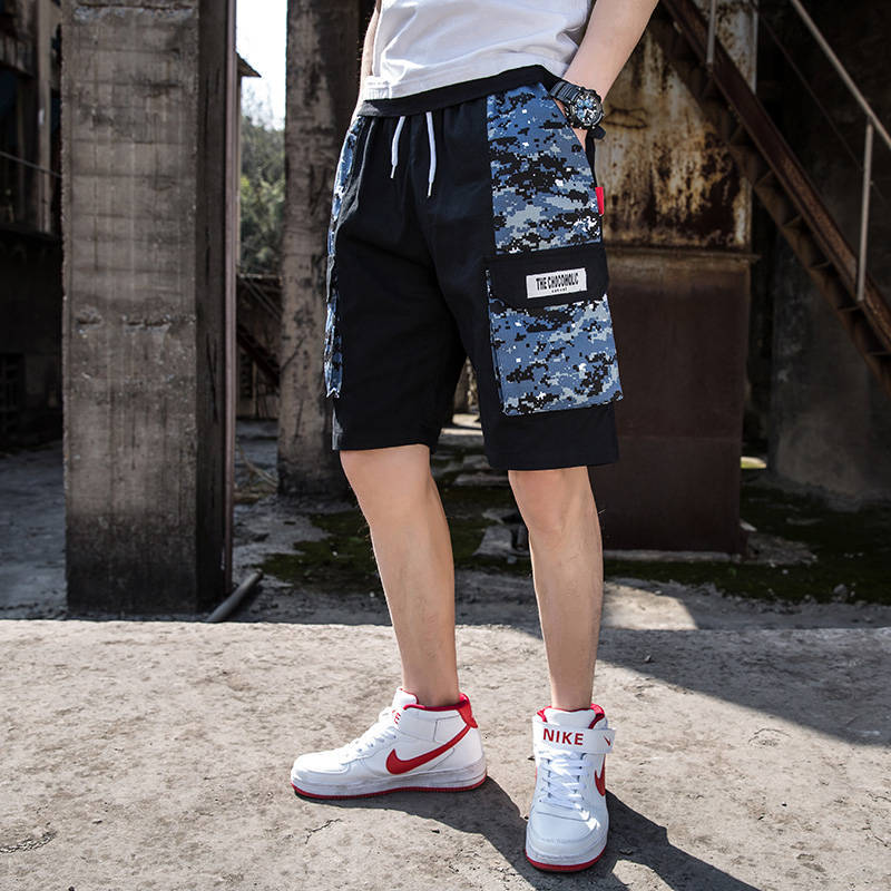 

2021 New Fitas Hip Hop Shorts Da Carga Dos Homens Preto Rua Casual Wear Calas Curtas Elsticas Muitos Bolsos Qr4f, 12