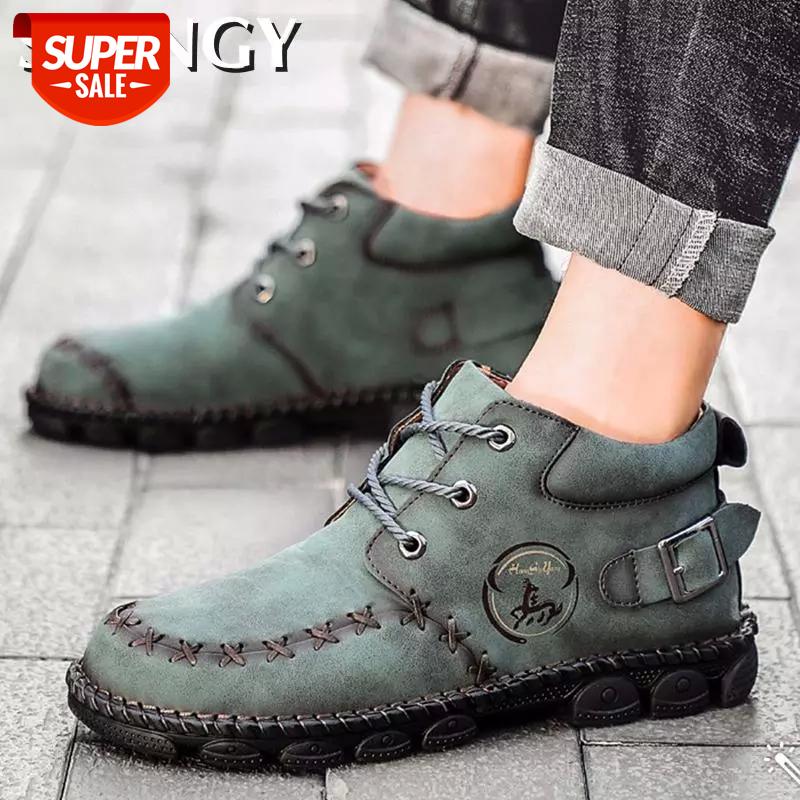 

Shoes Men Boots High Quality Split Men's Boots Motorcycle Outdoor Botas Waterproof Men's Ankle Soft Men Shoes Zapatos #iL0w