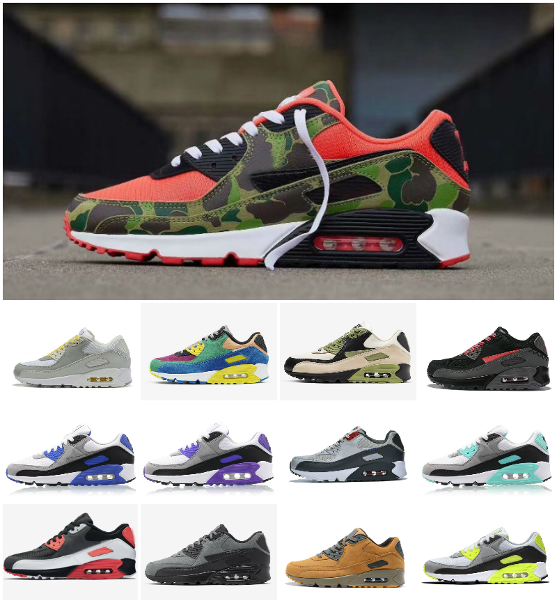 

90 Mens Running Shoes Supernova Bred Camo Orange Green Infrared Triple White Black Volt Yellow Viotech Univeristy Red 90s Women Sports Train