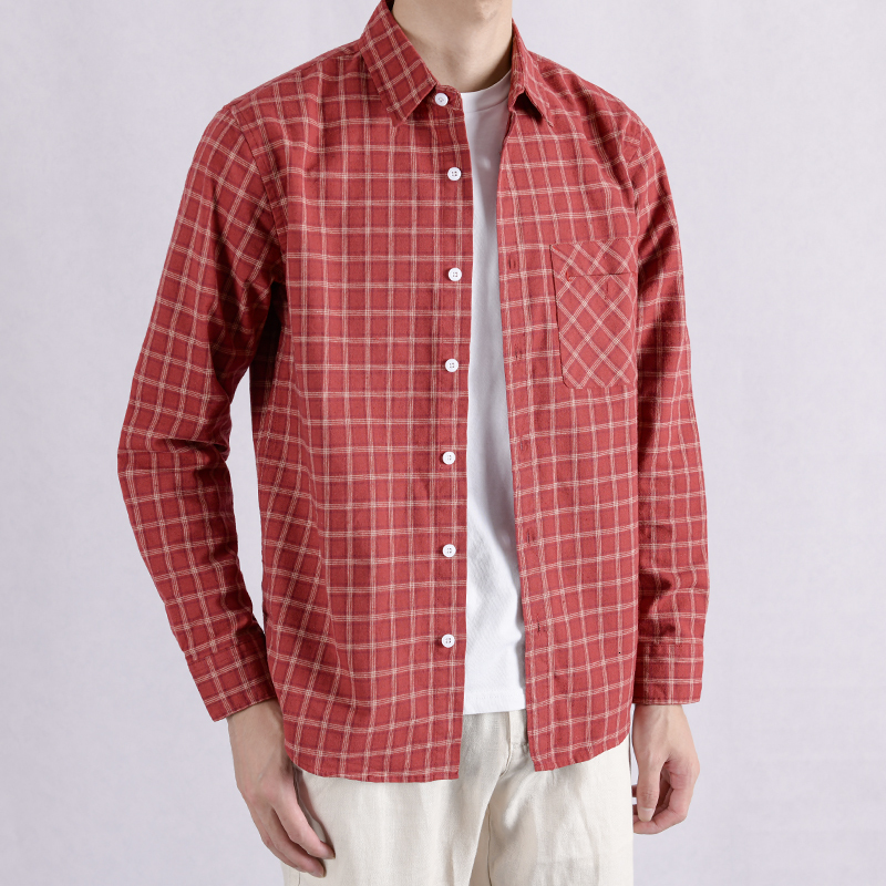 

2021 New Spring and Autumn Long Sleeve Plaid Fashion for Men Casual Brand Shirt Mens Comfortable Trend Shirts Male Tops Quxh, Green