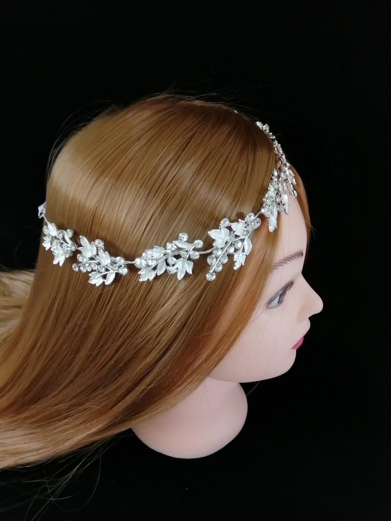 

Hair Clips & Barrettes Korean Handicraft Wedding Tiara,Superior Rhinestone Bride Headbands Wreath,3D Floral Headdress Bridal Jewelry Accesso, Golden;silver