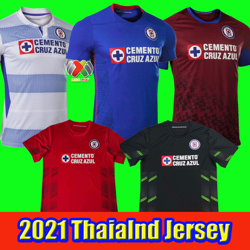 

2020 2021 LIGA MX Cruz Azul Soccer Jerseys 20 21 Home Blue Away White Third Red Football Shirts camisetas de futbol woman Men Kit Thailand J