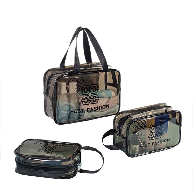 

Faroot Storage Bag, Portable Waterproof Multipurpose Makeup Bag Cosmetic Bag for Women, Gray/Clear