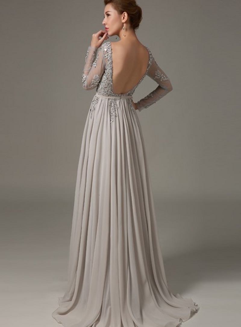 

2021 New Sexy Backless Appliques Beads Sweep Train Prom Party Es Evening Gown Formal Vestidos De Noiva Sszp, Green