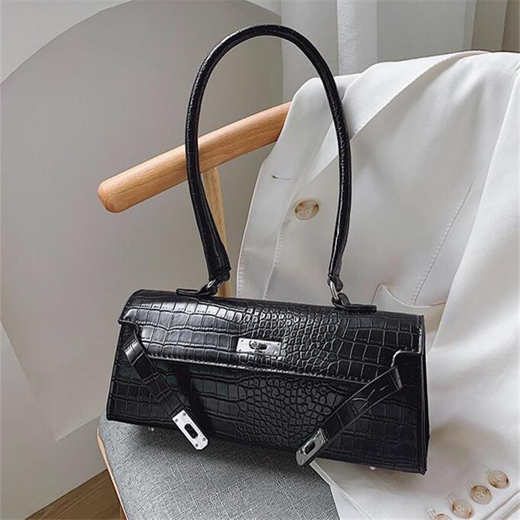 

Factory wholesale women handbag embossed leather shoulder bag street trend crocodile pattern womens armpit bags fashion leathers messenger handbags