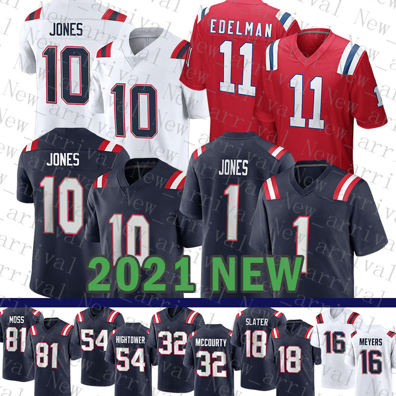 

2021 New Mens England American Football Jersey Patriot 10 Mac Jones 11 Julian Edelman 1 Cam Newton 81 Randy Moss 50 Chase Winovich 12 Tom Brady 54 Dont'a Hightower, Mens-aiguozhe