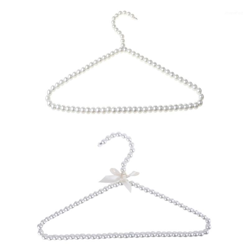 

Hangers & Racks Plastic Imitation Pearl Clothes Hanger Bow Dress Coat Storage Organizer Dry Rack For Children Kids Pets