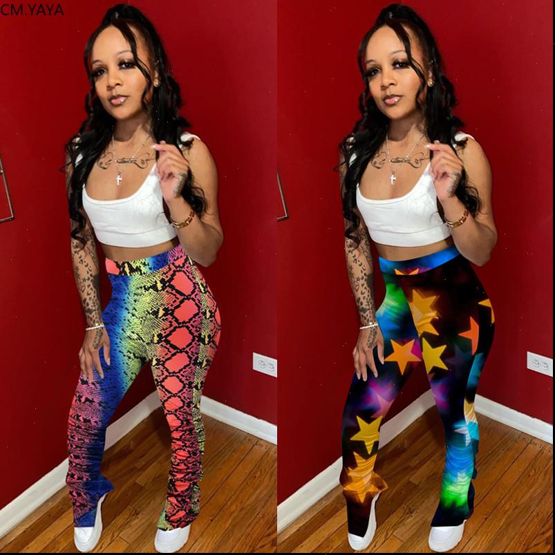 

2020 summer women pants leggings high waist pencil trousers draped stretch party street club print pants sweatpants gl8914, Black;white