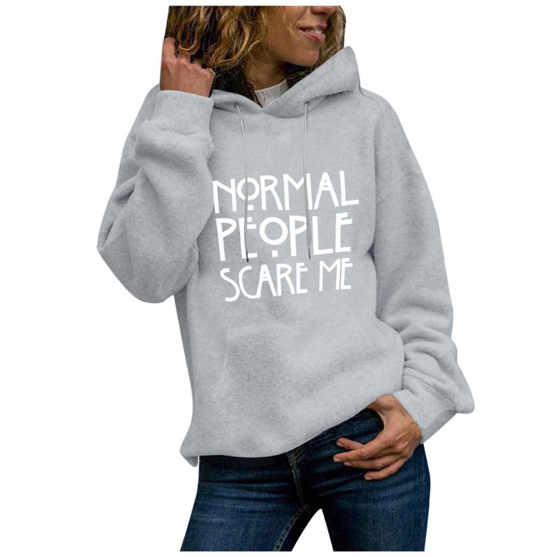 

Women's Hoodies & Sweatshirts High Streetwear Women Letter Print Baggy Long Sleeve Hooded Autumn 2022 Sweatshirt Loose Casual Tops, Black