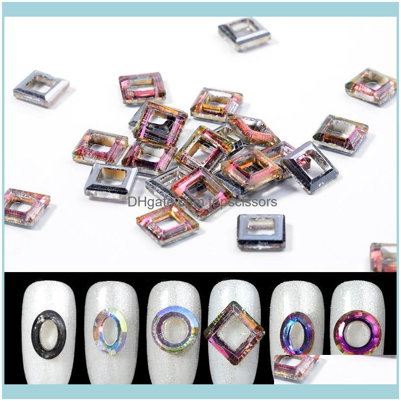 

Nail Salon Health & Beautynail Art Decorations 10Pcs Hollow Angel Ring Rhinestones Ab Flame Color Chameleon 3D Circular Round Shape Decor Je