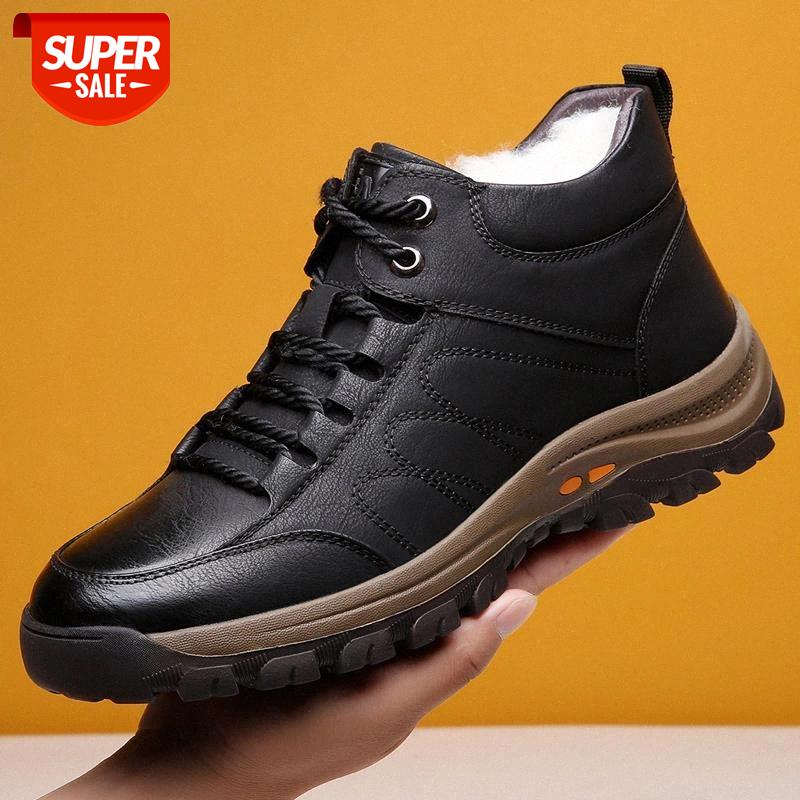 

2021 Men Snow Boots Warm Comfortable Winter High Quality Ankle Boots Fashion Plush Warm Outdoor Men Male Winter Shoes #pQ6X