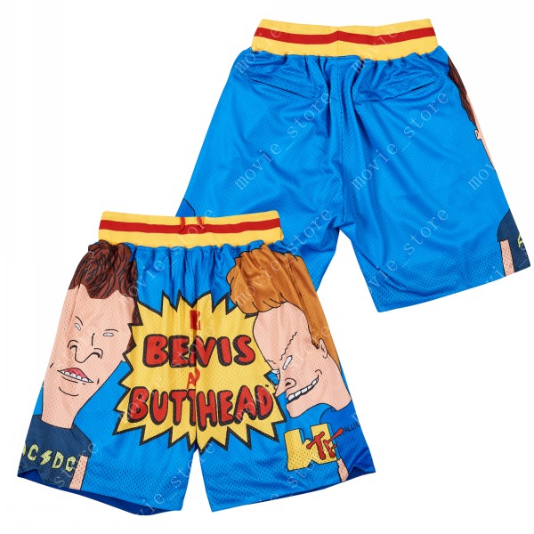 

Men's Beavis And Butt-Head Music Television Show 90S Basketball Shorts Sports Pants Stitched, Blue