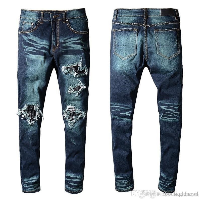 

Mens Designer Pants Striped Pants Autumn Winter Mens Designer Jeans Casual Cotton Fashion Trousers Mens Jeans, Blue