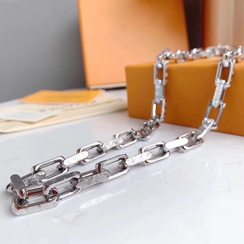 

Hot Newest Design Stainless Steel Necklace bracelet set for Man Woman Chain Nceklace designers Pendant Necklaces jewelry gift With box