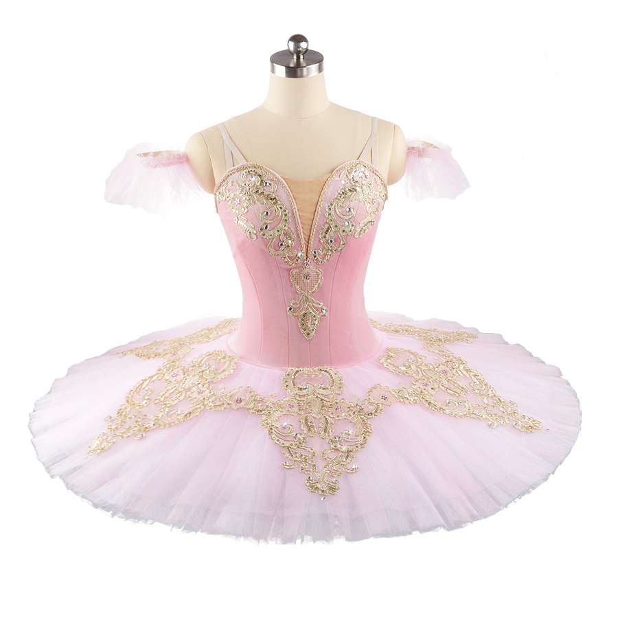 

Pink gold Professional Ballet Tutu sleeping Beauty Tutu Dress fairy for Girl Ballet Competition Costume velvet Adult