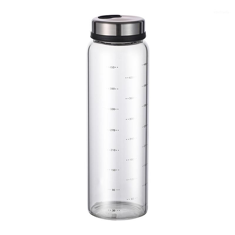 

Storage Bottles & Jars Rotary Glass Stainless Steel Seasoning Bottle Can Jar Pepper Container Kitchen Supply Home Accessory For