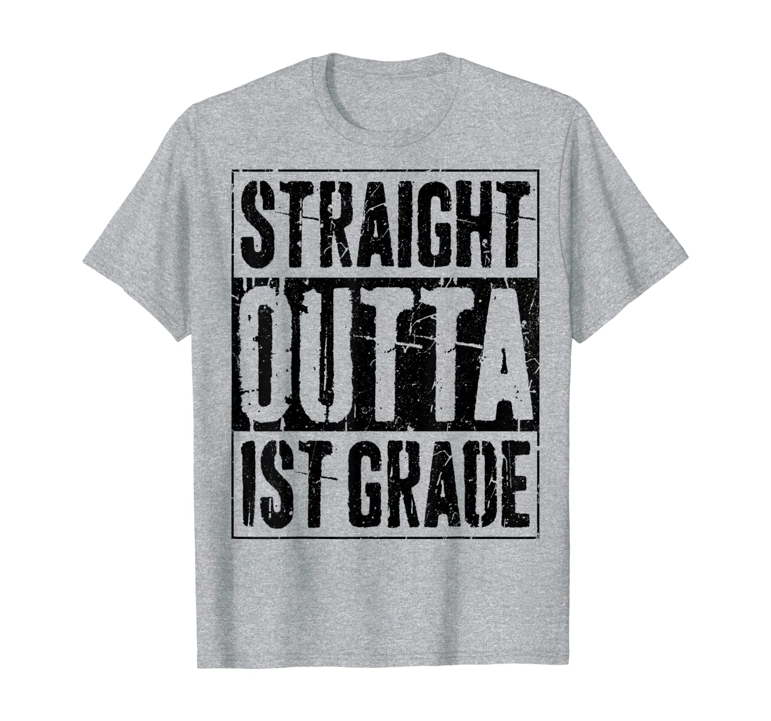 Straight Outta 1st Grade T-Shirt First Grade Graduation Gift T-Shirt-image-702927159
