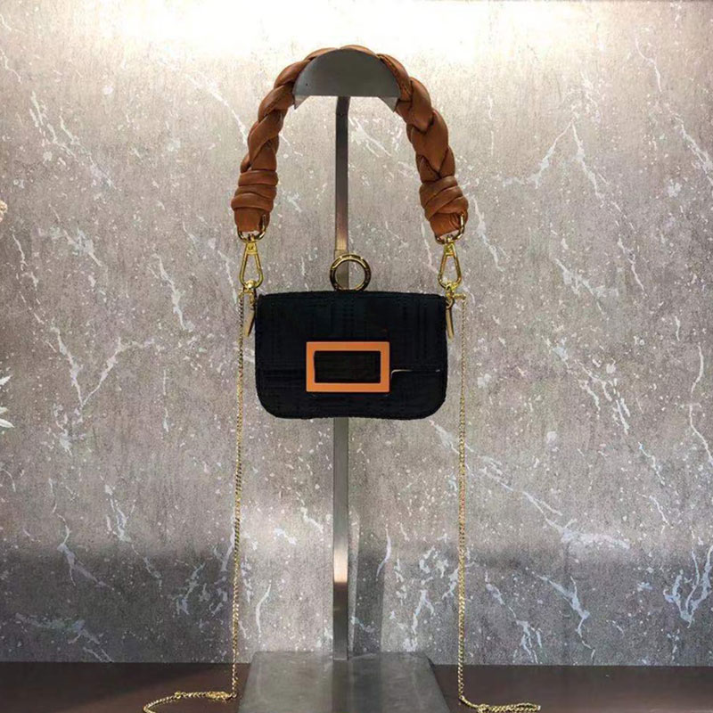 

Mini Baguette Crossbody Bag Gold Chain Wallet Shoulder Back Handbag Sheepskin Hand Woven Wrist Flat Pocket With Card Inside, Don't order this