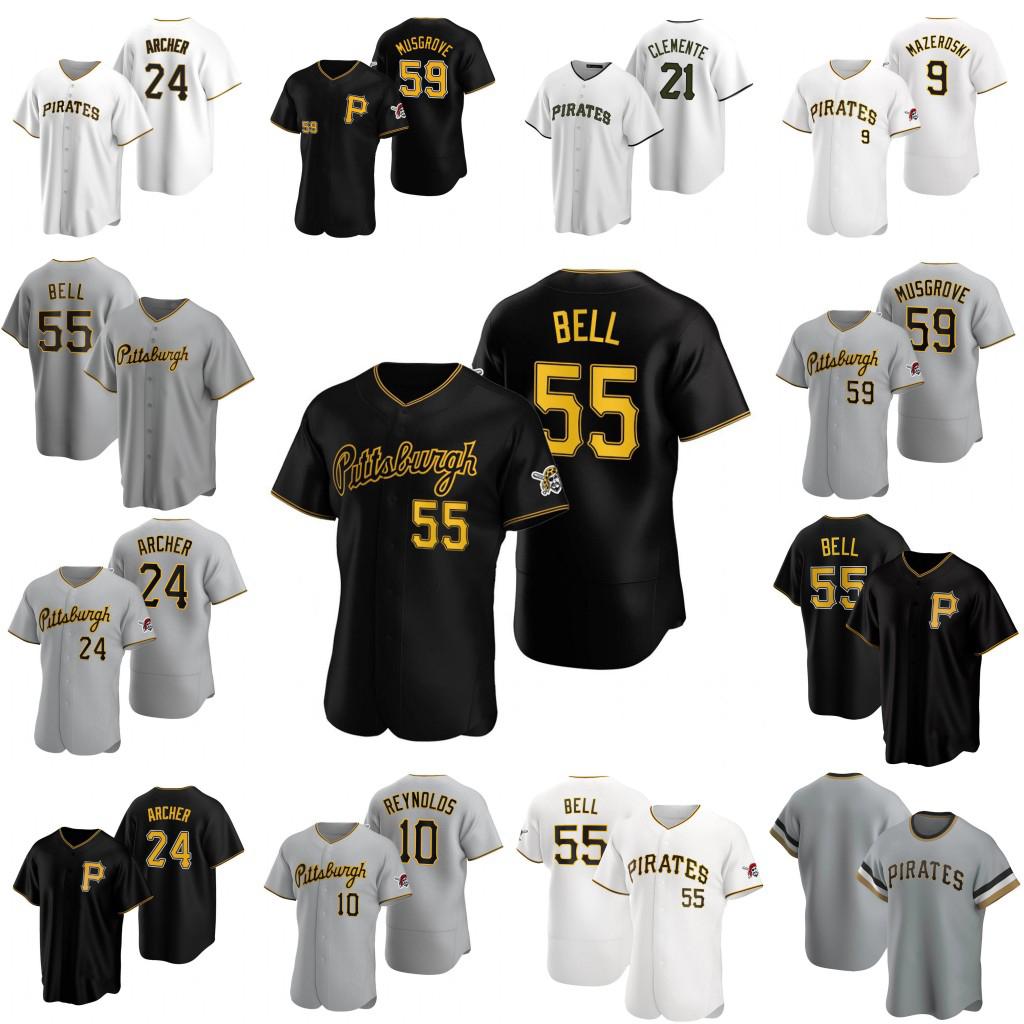 

Pittsburgh 55 Josh Bell Pirates Jersey Roberto Clemente Chris Archer Starling Marte Willie Stargell Gregory Polanco Trevor Williams, Blue;black