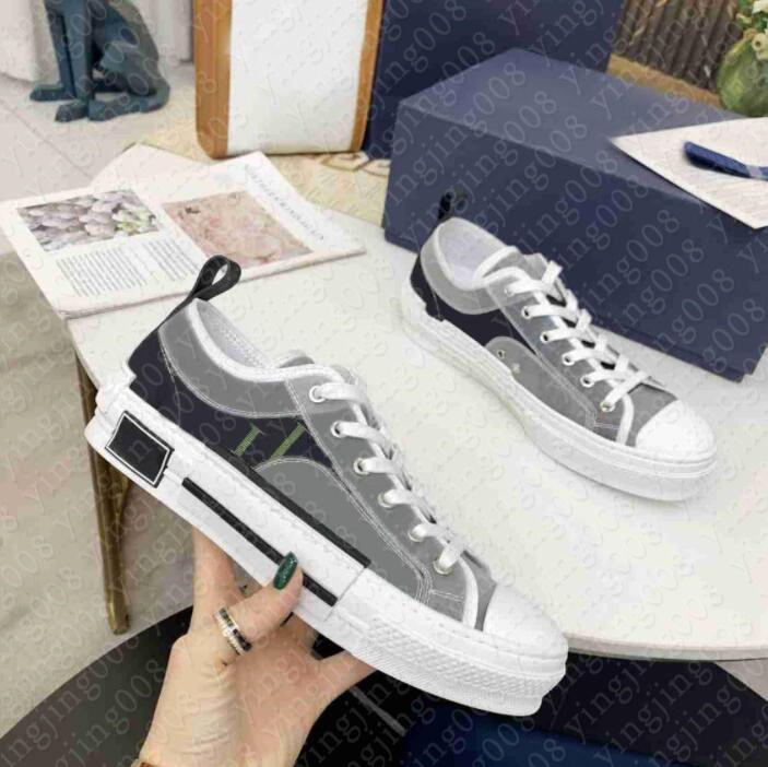 

Designer shoes B23 Sneakers Oblique Mens Sneaker Technical Canvas Leather Women Casual Shoe top Quality with box Luxurys Trainers size 35-46 01, 10