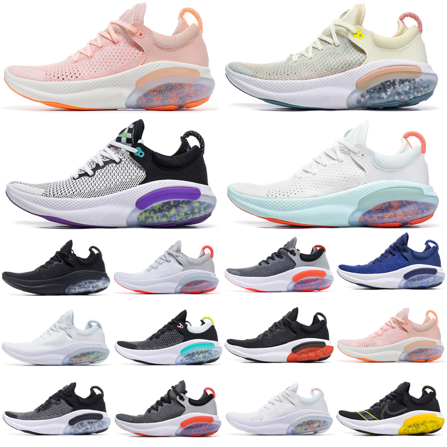 

Joyride Running Shoes For Men Women Run Racer Sneakers Triple Black White Platinum Tint Pink Oreo play jogging series knitted particle cushioning sports shoe, # 12