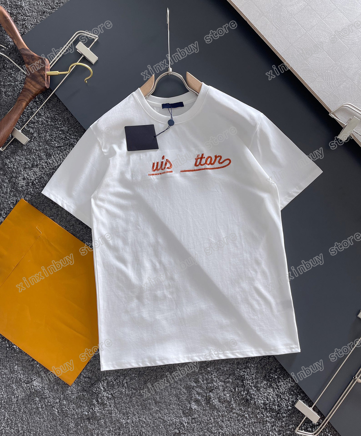 

21ss Designers Tee top Mens Womens T Shirts Jacquard embroidery Man Paris Fashion T-shirt long Sleeve luxurys Tshirts black white S-2XL