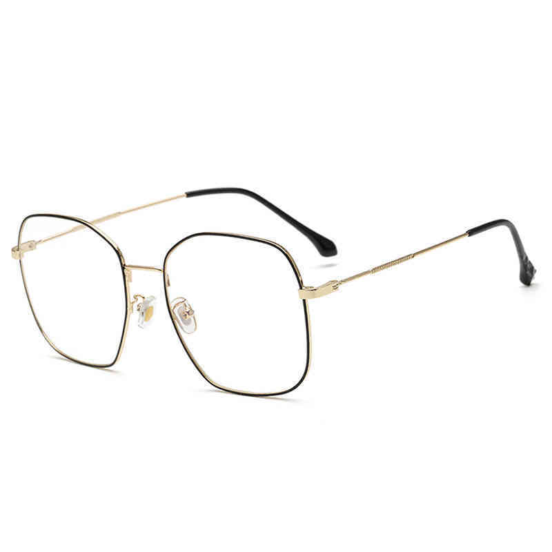 

Oversized Glass Frame New Large Frame Square Polygon Frame Eye Rvs Tea Strangens Men and Women Fashion eyewearE9LM