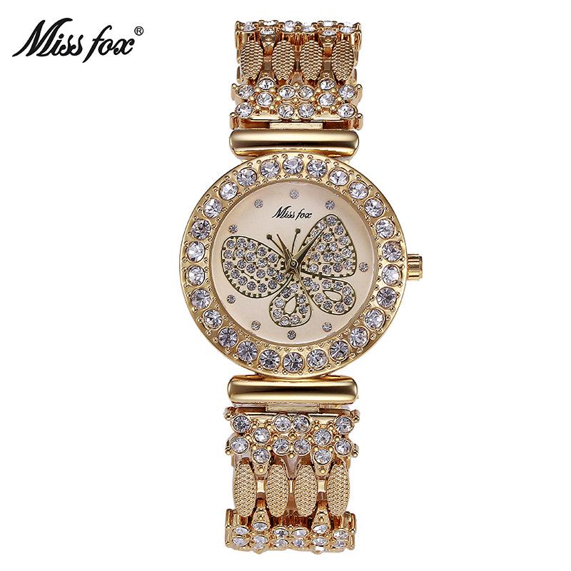 

Wristwatches Fashion Golden Stainless Steel Women Watches Luxury Ladies Crystal Rhinestone Watch Female Casual Clock Reloj Muje, Slivery;brown
