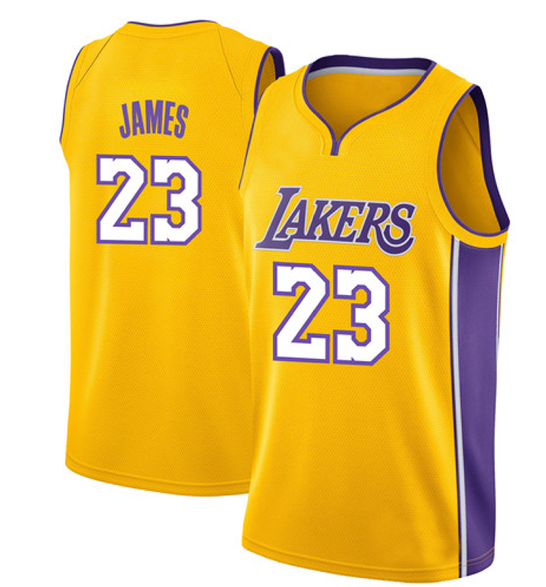

2021 New Laker No.23 Embroidered 3d Hot Pressed Breathable Sportswear, Gray