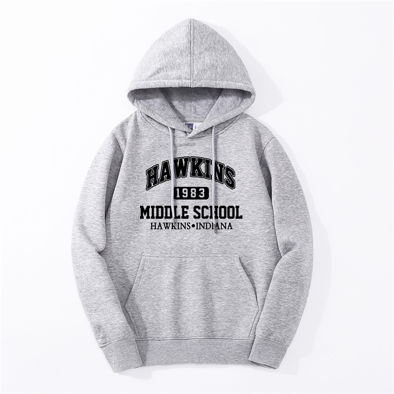 

TV Show Stranger Things HAWKINS Hoodie Spring Winter Warm Fleece High Quality Sweatshirt Fashion Fitness Hip Hop Streetwear Y200704, Red 1
