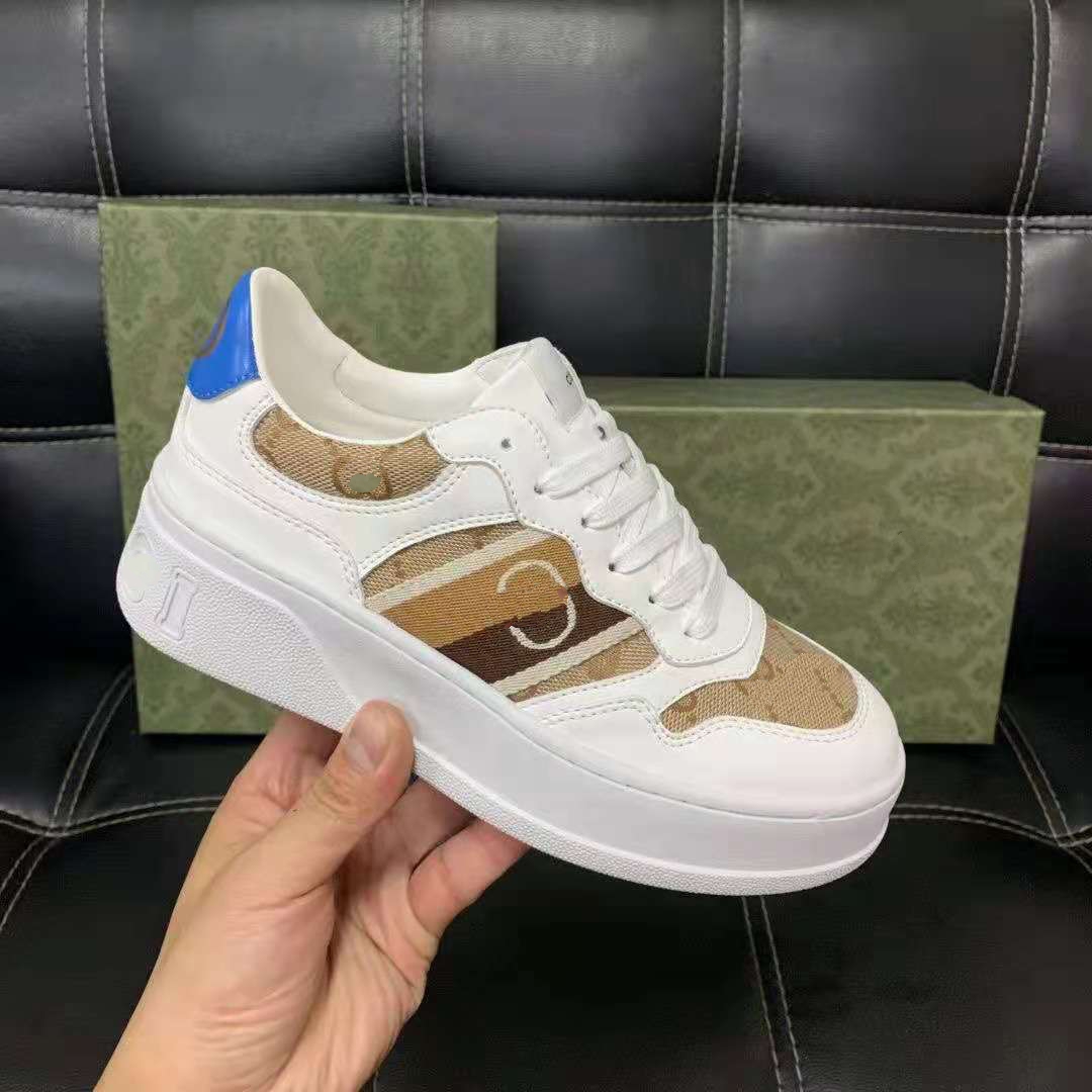

Wholesale designer shoes.Italian luxury raw materials.Rhyton heighten casual shoe heavy sports Milan runway fashion strawberry pattern mouth, 34