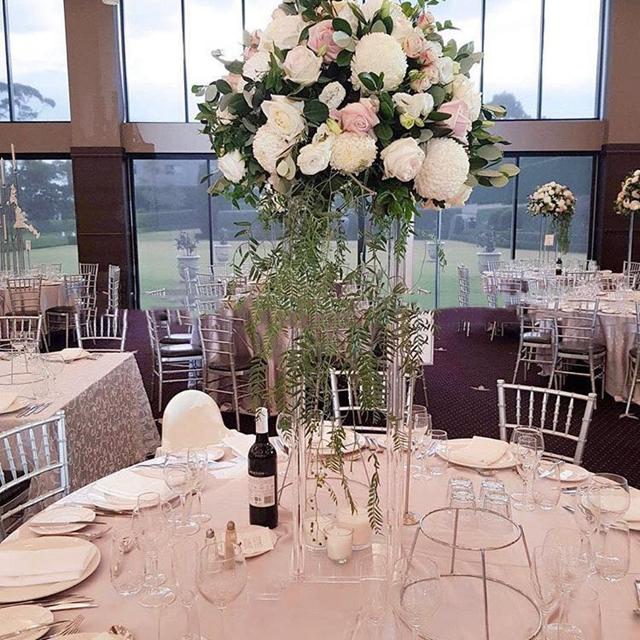 

Candle Holders 12pcs)Decorative Wedding Columns Pillars Clear Flower Stands Bouquet Decorations Centerpiece Tall Vase 1425