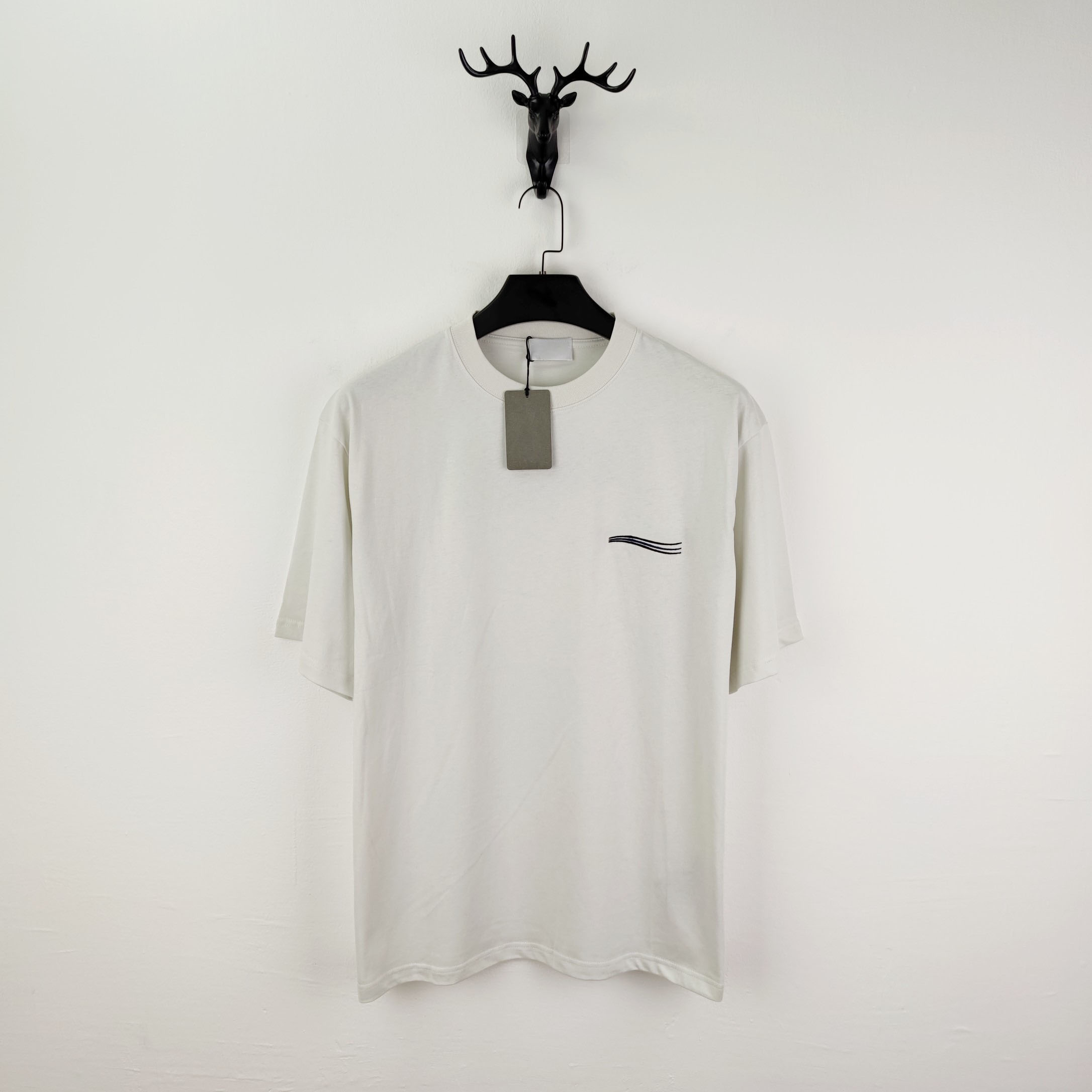 

2021ss spring and summer new high grade cotton printing short sleeve round neck panel T-Shirt Size: m-l-xl-xxl-xxxl Color: black white 34rr, Gray