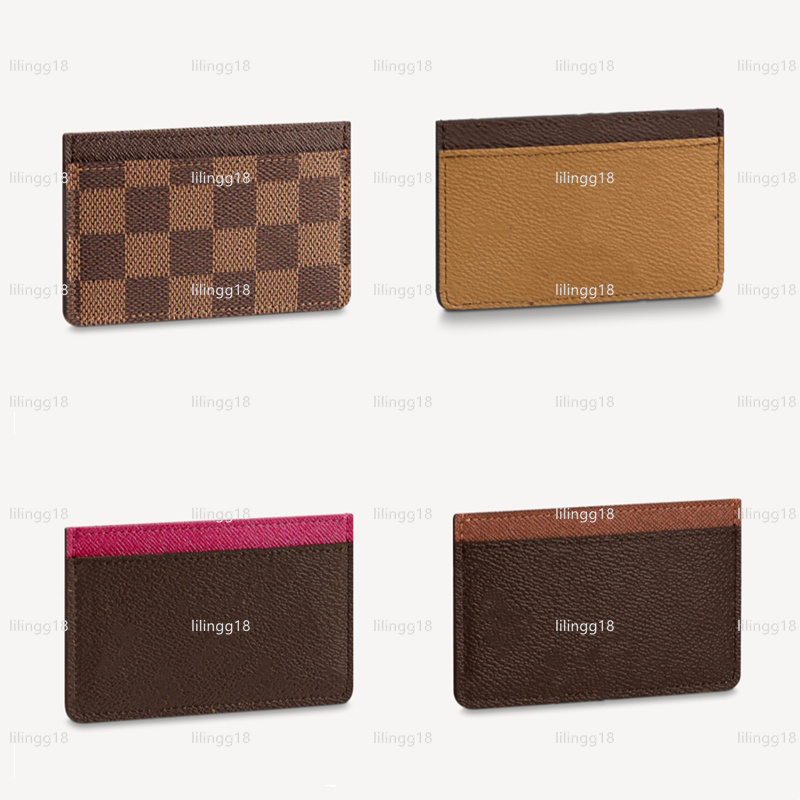 

No. m61733 5A luxury designer L series wallet quality cardholder leather French women's wallet men's wallet bag charm brown canvas with box, Brown gez
