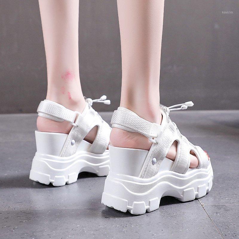 

Dress Shoes Platform Sandals Women Summer Chunky High Heels Female Wedges For Fish Toe Red Sandalia, Black