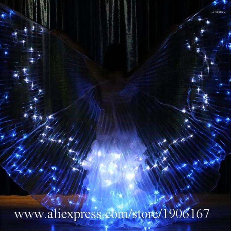 

Party Decoration LED Luminous Wings Ballet Costume Dance Cloak Light Up Belly Butterfly Stage Prop Lighting Dress Cloth