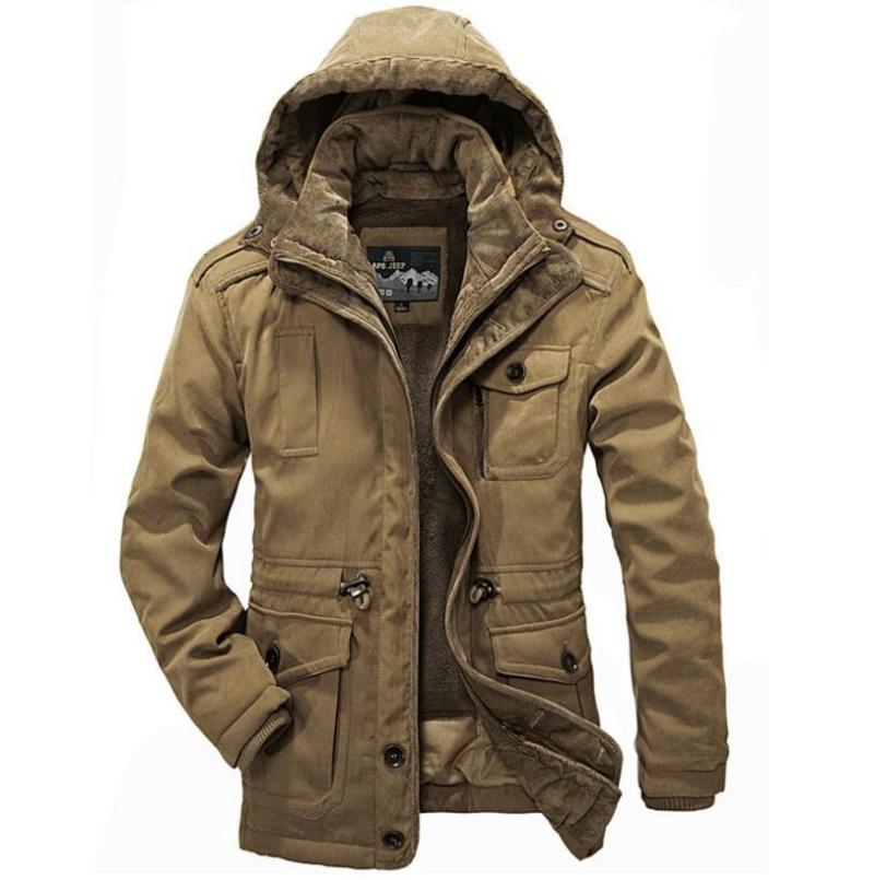 

Men's Jackets Winter Military Jacket Men Thick Warm Windbreaker Mens Hooded Clothing High Quality Outdoor Streetwear Casual Coats, Black;brown