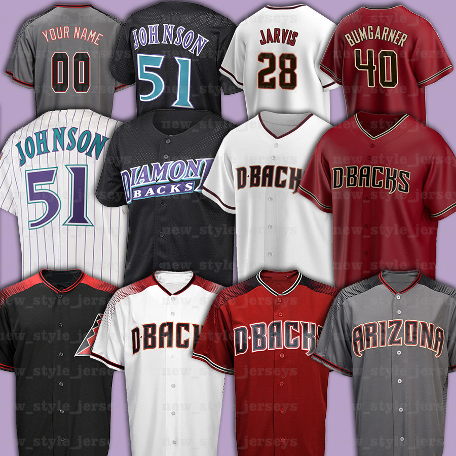 

51 Randy Johnson Arizona Paul Goldschmidt Diamondbacks AJ POLLOCK LUIS GONZALEZ Nick Ahmed Eduardo Escobar Baseball Jerseys, Blue;black