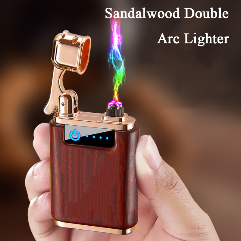 

Sandawood Doube Arc USB Rechargeabe ighter Gadgets For Men Coo Touch Sensor Windproof Pasma ighter Dropship piers