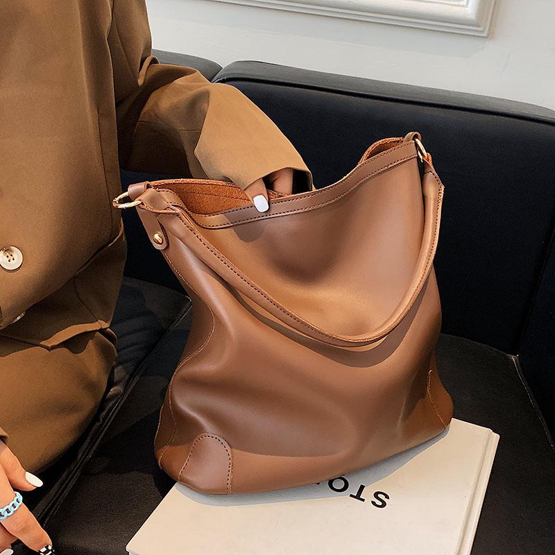 

Evening Bags Soft Leathe Tote Women's Bag Large Shoulder Shopper For Woman 2021 Luxury Female Handbags Handle Bolsas Ladies Purse, Black