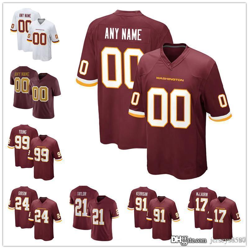 

Custom men women WashingtonFootball Team 17 Terry McLaurin 99 Chase Young 52 Jamin Davis 14 Ryan Fitzpatrick Football Jerseys, Black;red