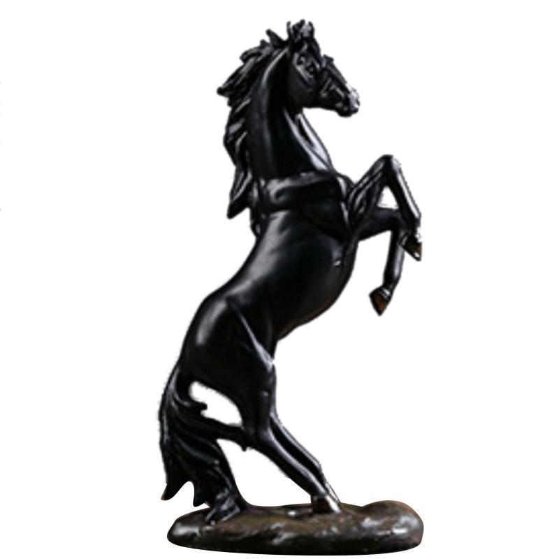 

Decorative Objects & Figurines Galloping Horse Statue For Home Decor Modern Figurine Sculpture Office Decoration Crafts Black