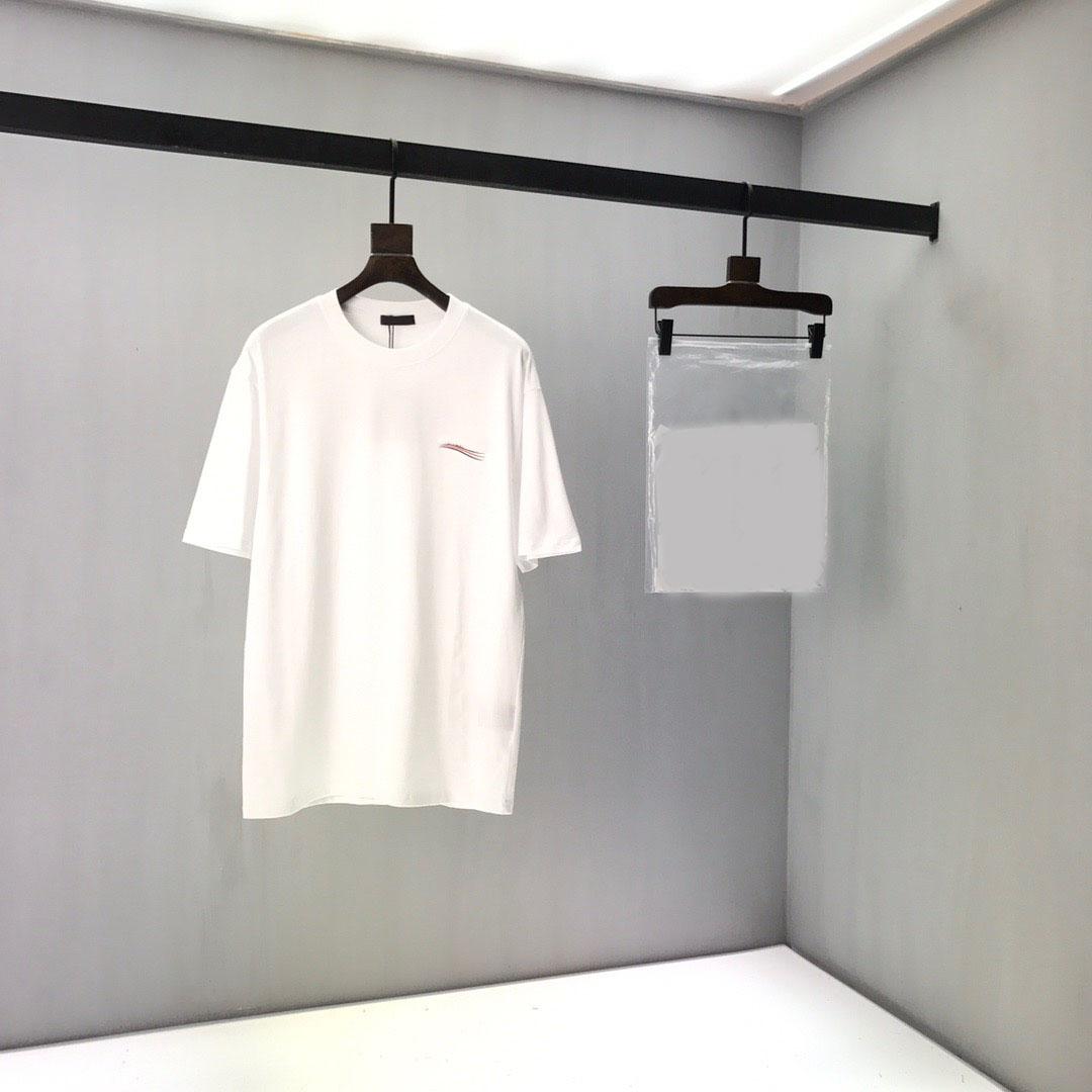 

Early spring 2020 new color block letter logo Short Sleeve Tee double strand fine cotton fabric black and white l0Q