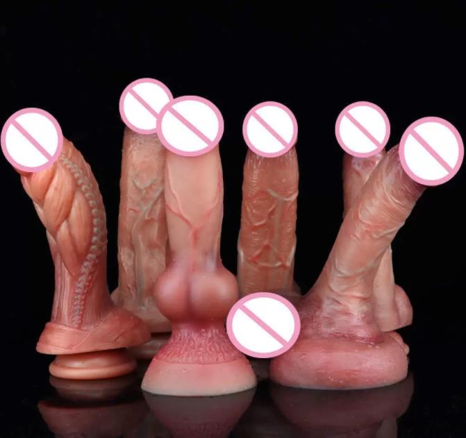 2021 adultshop sexual skin products feel realistic huge dildo suction real soft penis female erotic toy liquid silicone-image-745030645