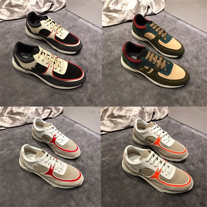 

Luxury Designer Man Casual Shoes Leahter Patchwork Sneakers Sports Shoe Top Quality Good Price With Box EU38-44, Color1