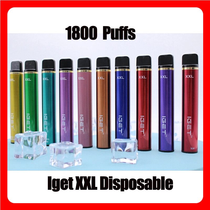 

Original Iget XXL Disposable Pod Device cigarettes Kit 1800 Puff 950mAh 7ml Prefilled Vape Stick For BANG SHION Lite Plus Max Flow 100% Authentic