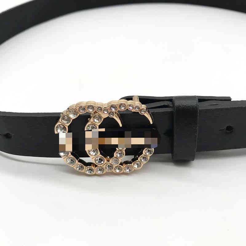 

Men Luxury Designer Women Belt Big Gold Buckle Genuine LeatherNew gold double g sparkle a diamond small black belt 2.3cm elegant dress jeans