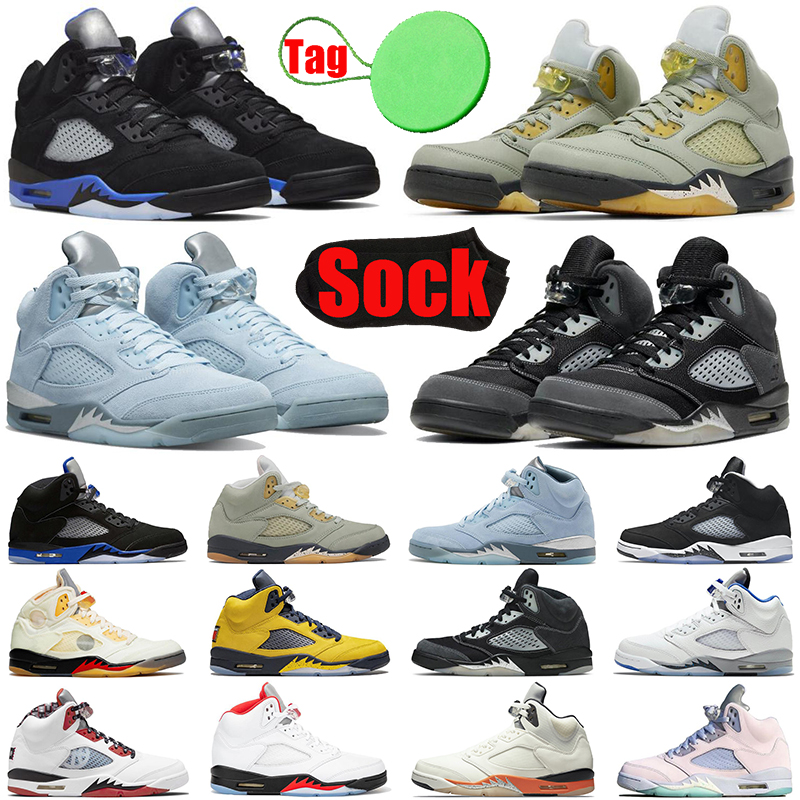 

Racer Blue 5 5s mens basketball shoes Jade Horizon Oreo Bluebird Anthracite Sail Shattered Backboard UNC PE Easter men trainers sports sneakers newest, #1 racer blue