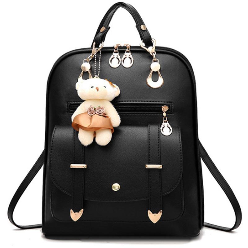 

Backpack 2021 Style WOMEN'S Bag Fashion School Casual College, Black