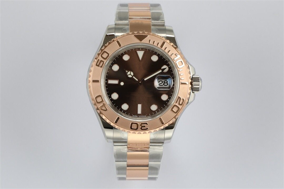 

Men's three pin watch 316L steel shell / sapphire glass with ceramic ring (super waterproof) 40 mm, Single row non delivery